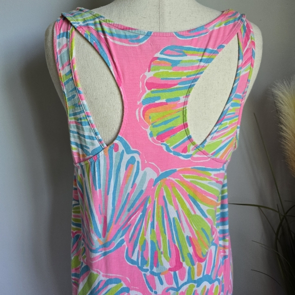 Lilly Pulitzer Monterey Tropical Pink Pout Shellabrate Swing Dress SZ Large - Picture 6 of 11